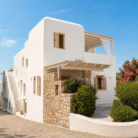 Villa Nausithoe Cycladic exterior